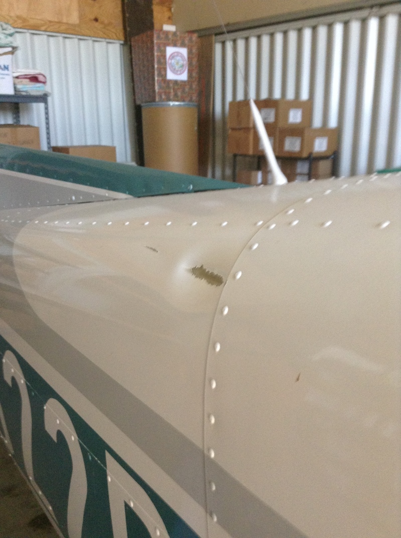 Bullet Damage to N3822D Cessna