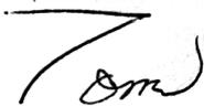 Tom signature