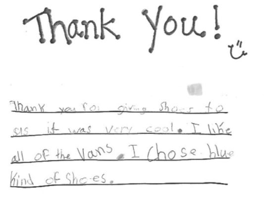 Thanks From the Kids in Show Low, Arizona