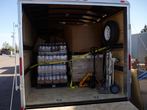 Holbrook Warehouse Gets a Refrigerator! 04 Fool donations