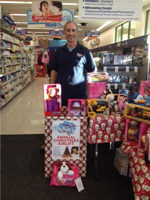 Jim at Walgreens Partners with Wings of Faith for Toy Drive